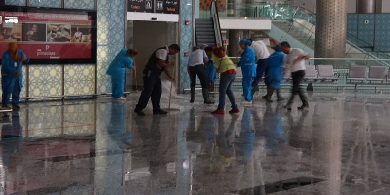 استئناف أولى الرحلات في مطار النفيضة بعد صيانة السقف الذي انهار أسبوع الماضي